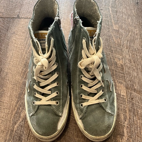 Golden Goose Green High-Top Sneakers - Picture 3 of 6
